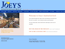 Tablet Screenshot of joeys-grill.com